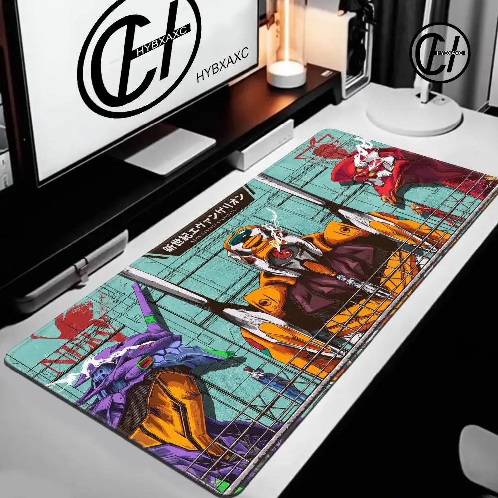 

Large Mats E-E-Evangelione Mouse Pad Gamer Desk XXL Rug Office Accessories Computer Table Carpets Anime PC Gaming E-Sports Pads
