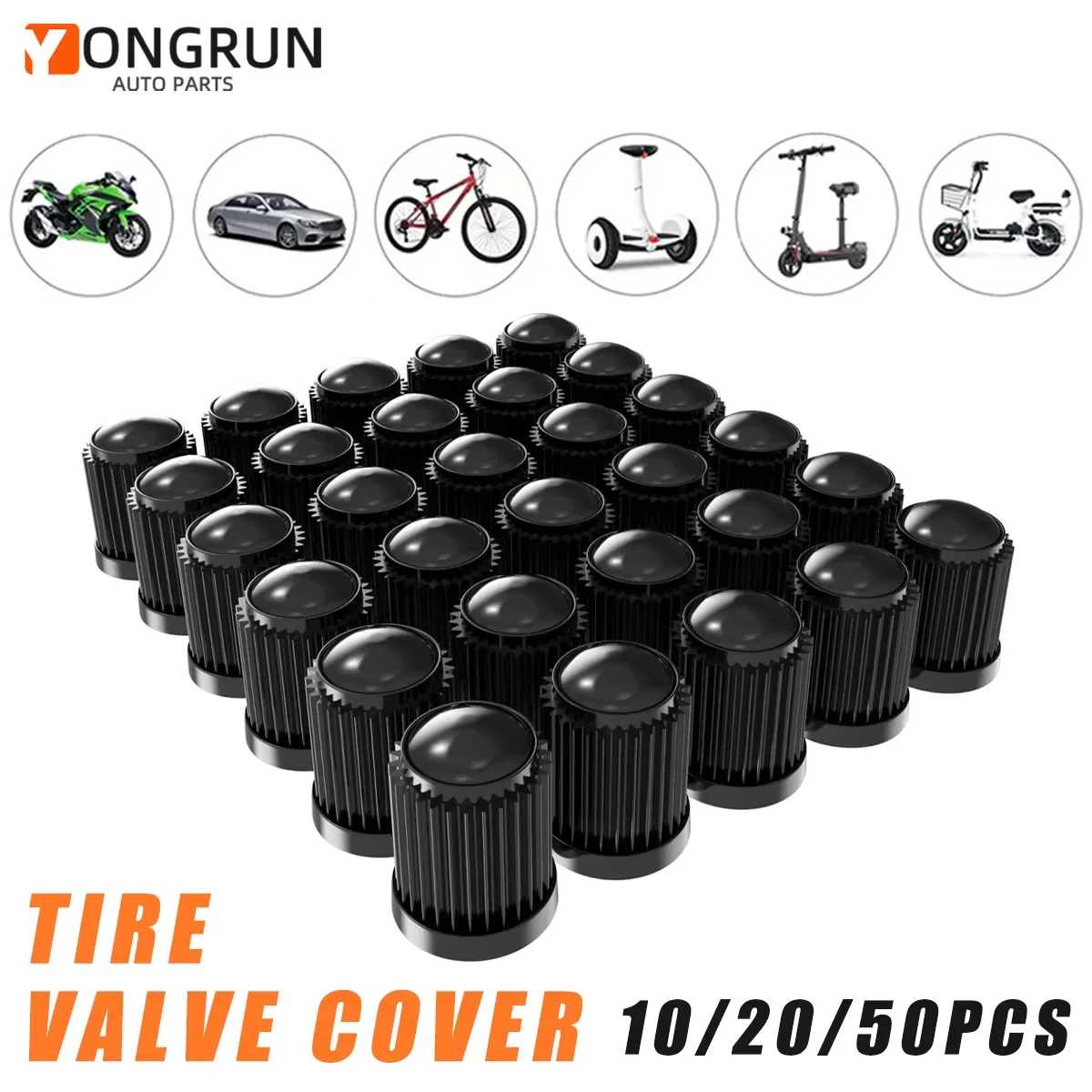 10/20/50pcs Tire Valve Stem Cover With O-Ring Suitable For Automobiles Suv Bicycles Trucks Motorcycles Sealed And Dust-Proof