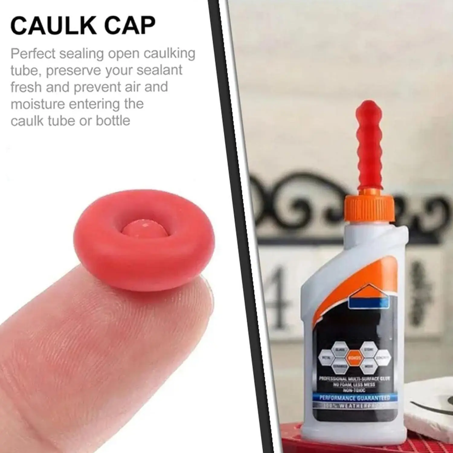 20pcs Caulk Cap Caulk Saving Cap Caulk Sealer Saver Open Caulking Tube For Sealing And Preserving Caps Emulsion Glass