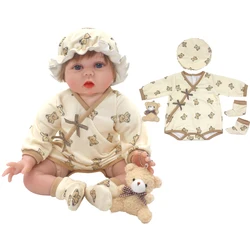 Reborn Baby Doll Roupas, Macacão de Urso, Boneca Outfit, Brinquedos Roupas, 55cm, 50cm, 22