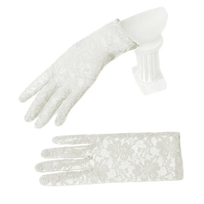  noiva lace gloves guantes blancos elegant  