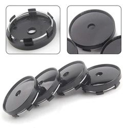 4pcs Car Blank Wheel Hub Center Cap Black 60mm Rim Covers Auto No Logo Badge Car Wheel Rims Center Hubcap Covers Wear Parts