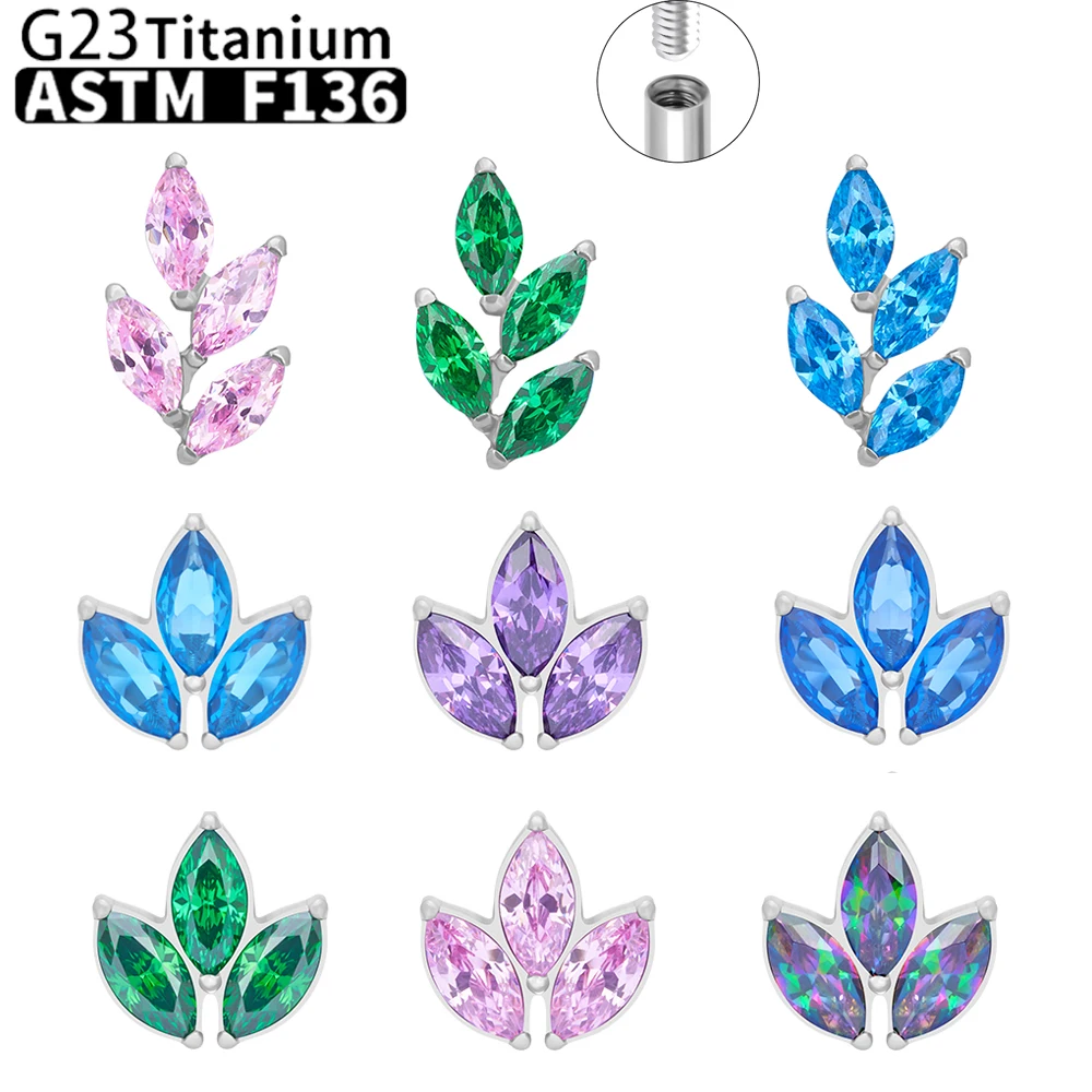 G23 Titanium Wholesale Piercing Jewelry Lip Stud Nose Stud  Accessories For Women ASTM F136 Stud Earrings