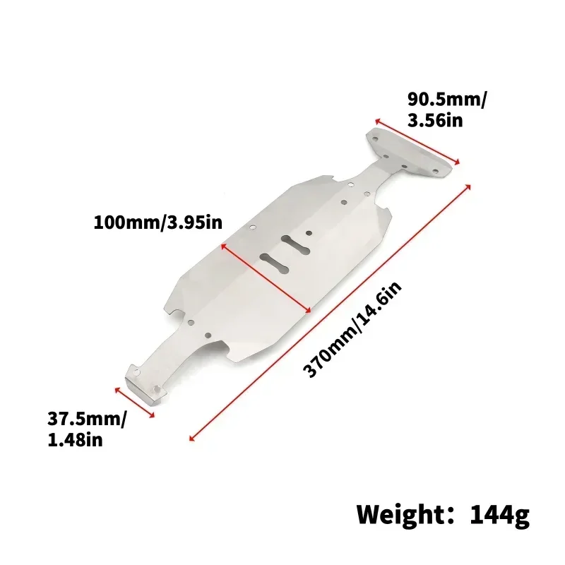 Plaque d'armure avant et arrière de châssis en acier inoxydable, plaque anti-rayures pour TAMIYA XV-02 RC Accessoires de voiture, pièces de réparation 1 PC