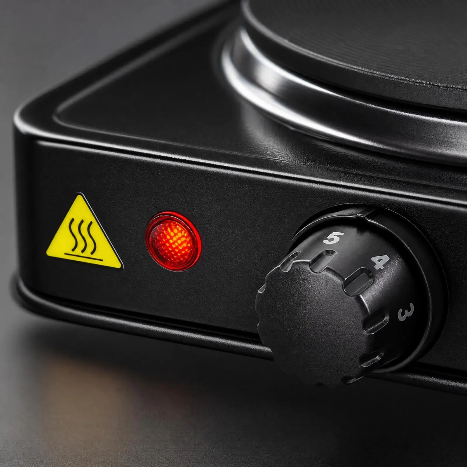 Iron Electric Hot Plate Cooktop Single Burner Countertop Stove Easy Clean Surface for Quick Meals and Snacks
