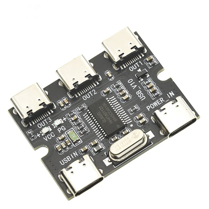 USB Expansion Board Hub 1 In 3 Out Hub Expansion Module With Power Interface Type C