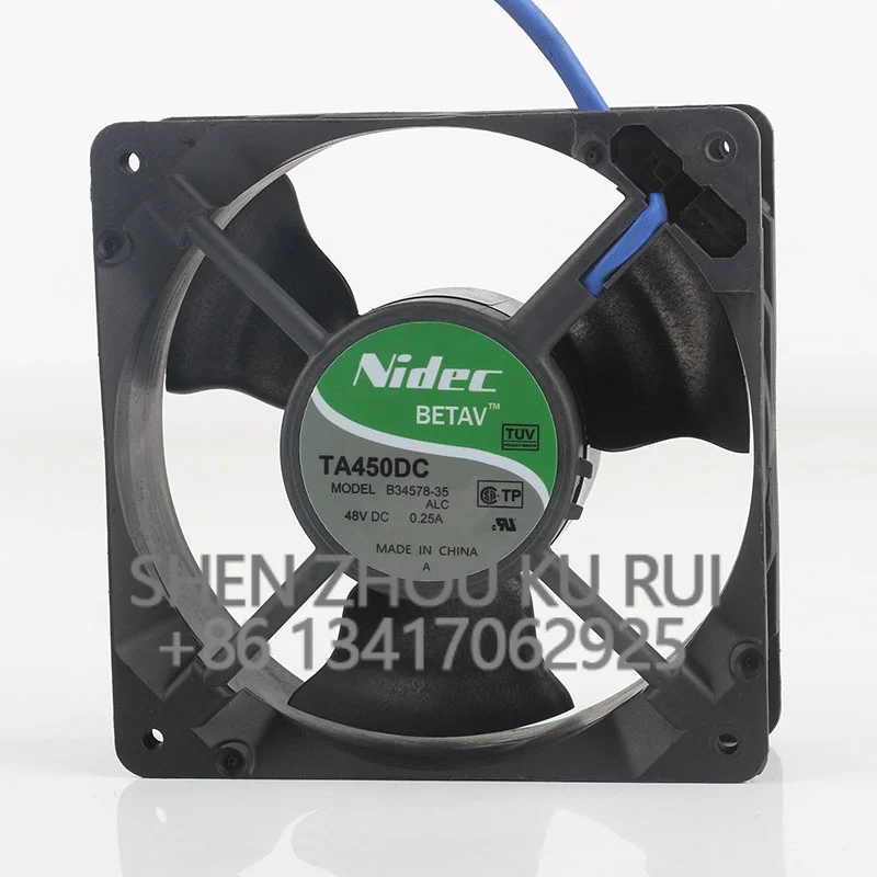 2wire B34578-35 Cooling fan Original genuine product Nidec 5V 12V 24V DC48V 0.25A AC EC 12038 120X120X38MM 12CM Inverter chassis