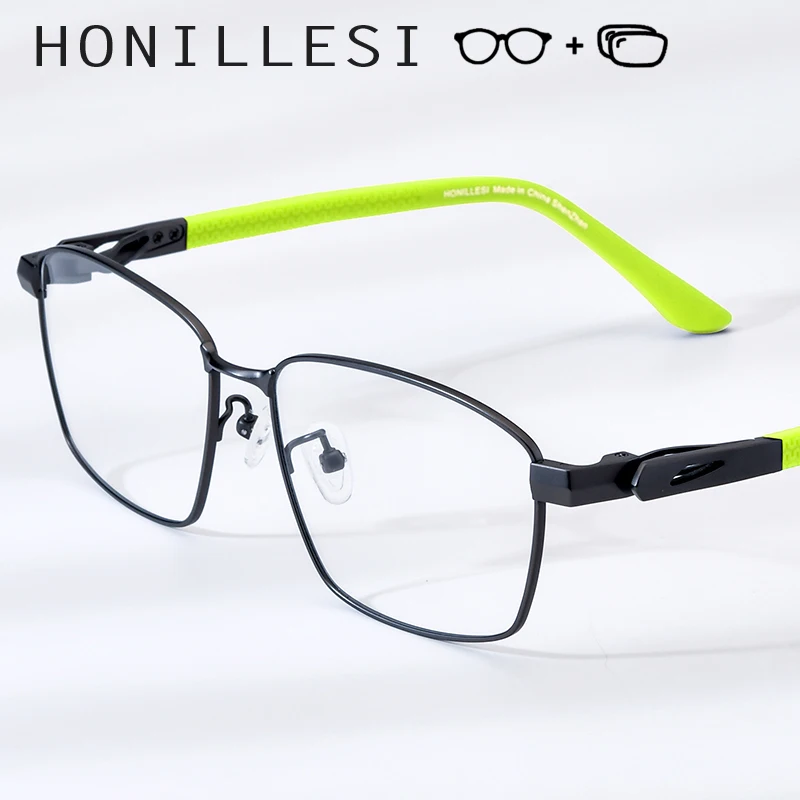 FONEX HONILLESI Progressive Prescription Eyeglasses Photochromic Myopia Optical Lens Eyewear Men Square Titanium Glasses Frames