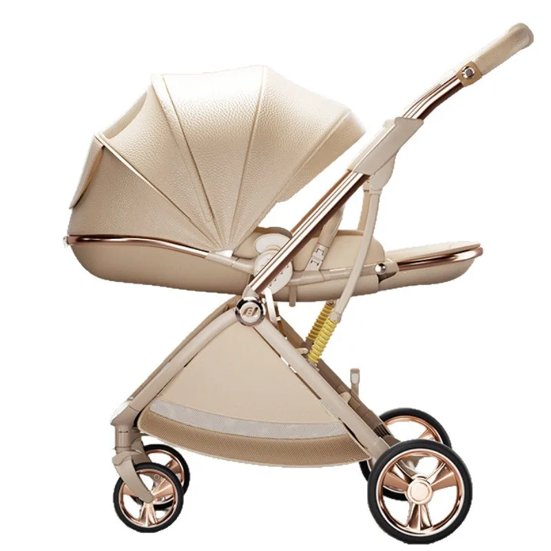 عربة أطفال يمكن جلوسها أو استلقاءها خفيفة الوزن وقابلة للطي ومناسبة لعربة الأطفال ذات المناظر الطبيعية العالية في اتجاهين