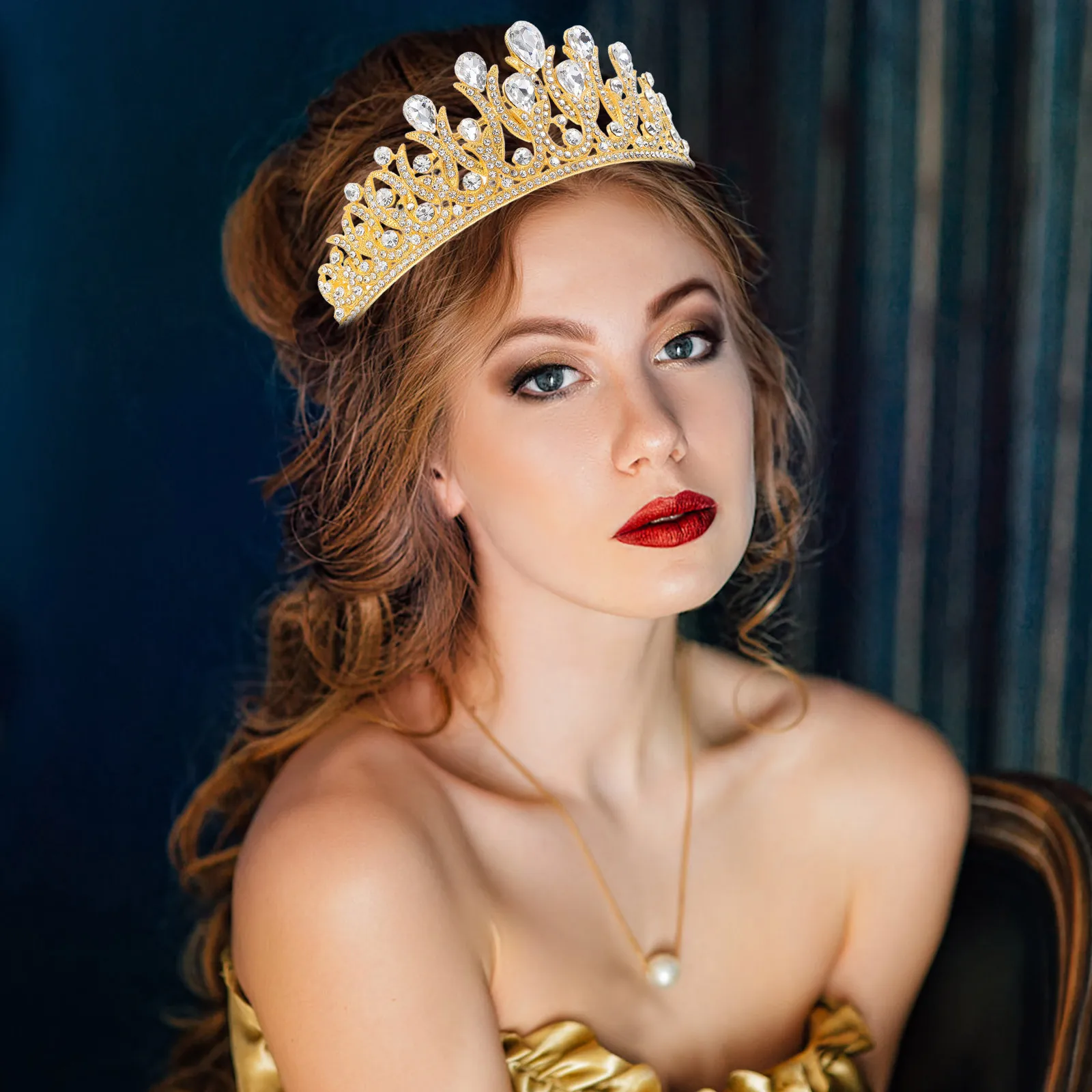 Mahkota Pengantin Berhias Berlian Imitasi Vintage, Aksesoris Rambut Pengantin, Tiara Putri Elegan untuk Pesta Pernikahan, Pesta Pengantin, dan Prom