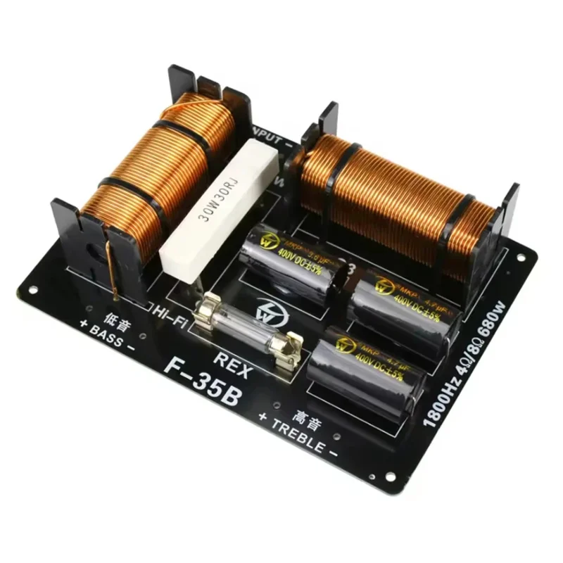 Подходит для замены 2-канального кроссовера F-35B, 680 Вт, высокочастотного динамика мощностью 1800 Гц и аксессуаров для низкочастотного динамика с кроссовером 4-8 Ом, 12 дБ. Подходит для замены 2-канального кроссовера F-35B, 680 Вт, высокочастотного динамика мощностью 1800 Гц и аксессуаров для низкочастотного динамика с кроссовером 4-8 Ом, 12 дБ.