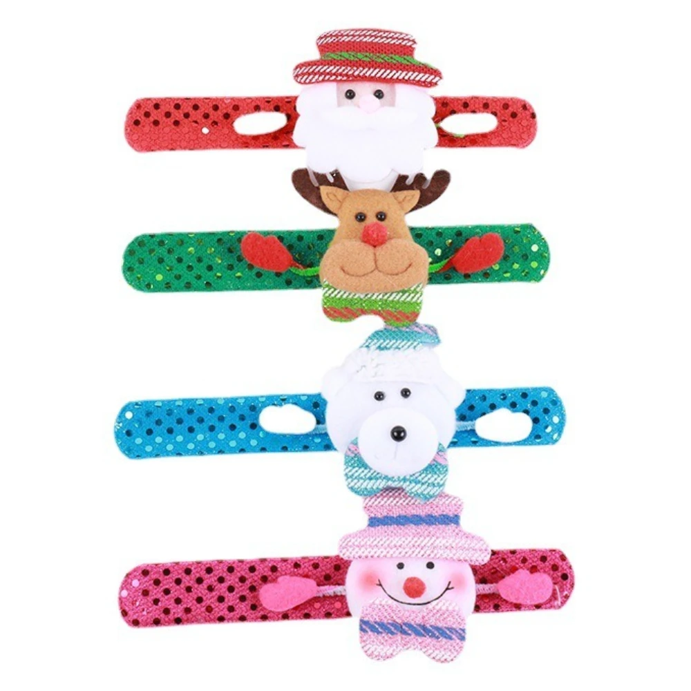 

1 Set Christmas Glowing Clap Bands Toy Children New Year Gifts Christmas Sequins Lumionus Pat Clap Bands Xmas Celebration Decor