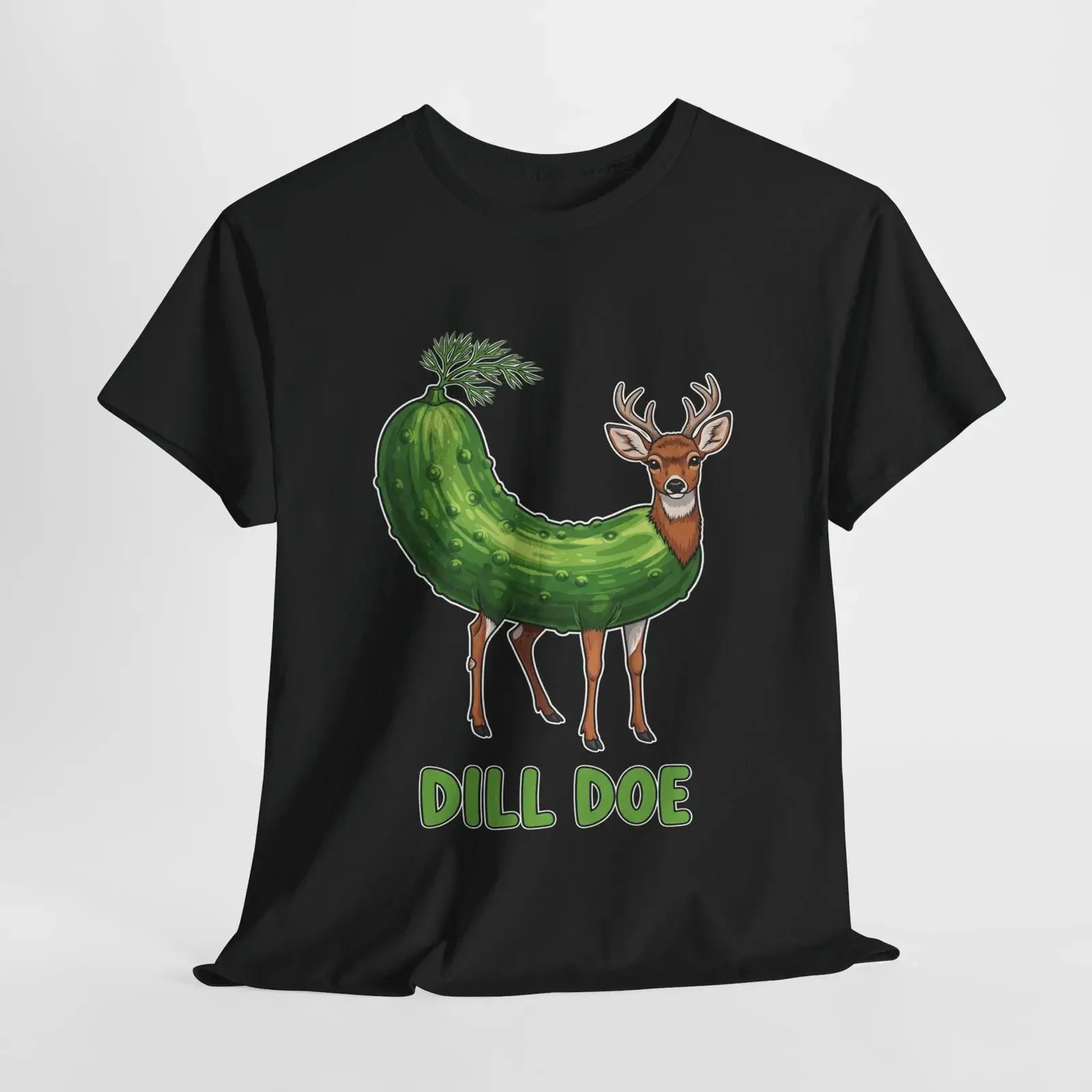 Dill Doe Funny Buck T Shirt Dad Joke Pickle Deer Pun vintage Washed Casual fashion Comfortable Stylish Stretched streetwear