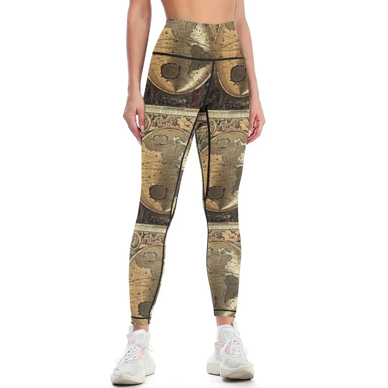Old Map Leggings legging pants raises butt Women's sports pants sports tennis for gym's clothing Womens Leggings