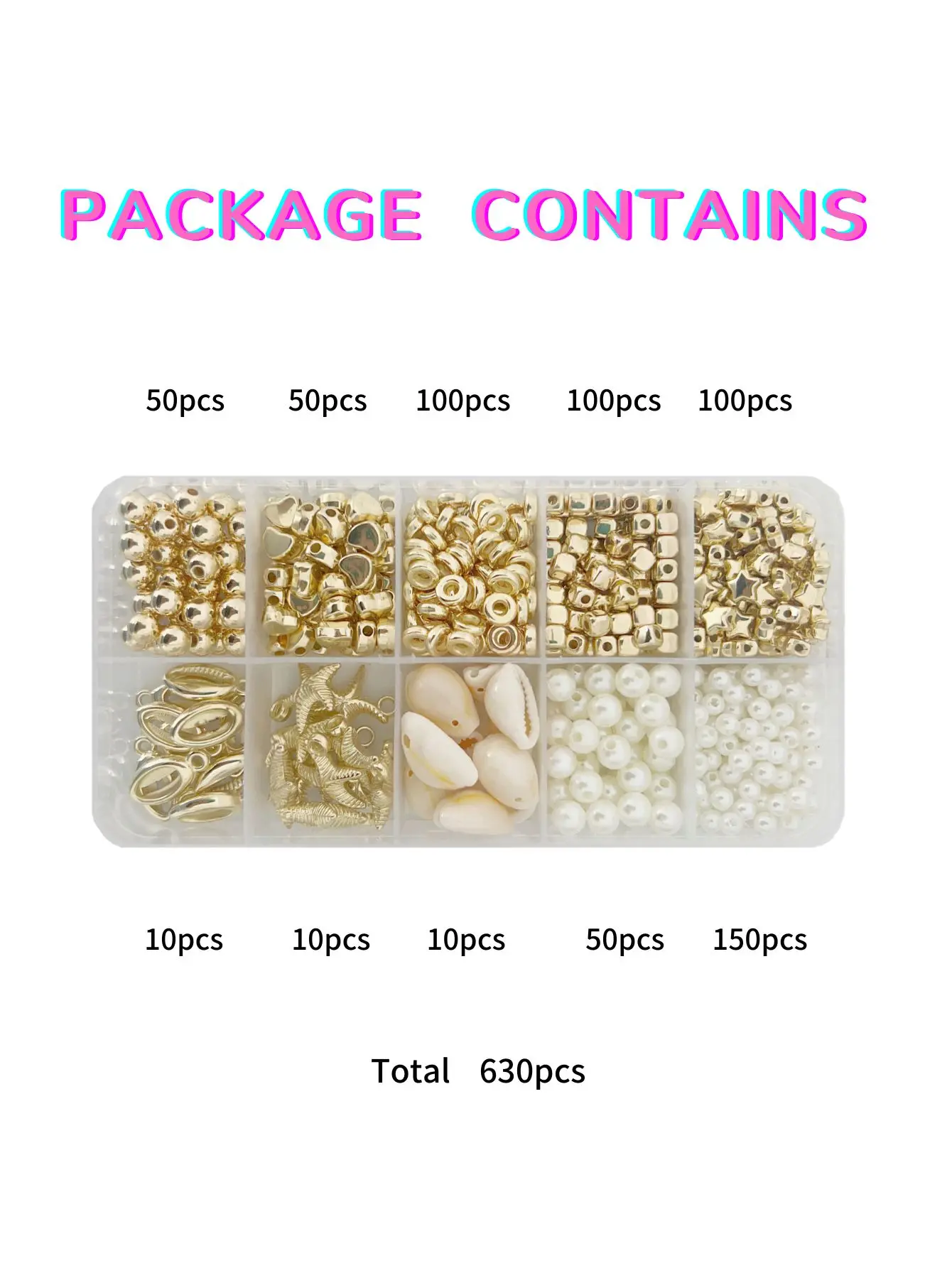 حبات مطلية بالذهب ccb ، لؤلؤ تقليد ، صدف لصناعة الحلي ، إكسسوارات الأساور والقلادات ، من من من من نوع ccb #2