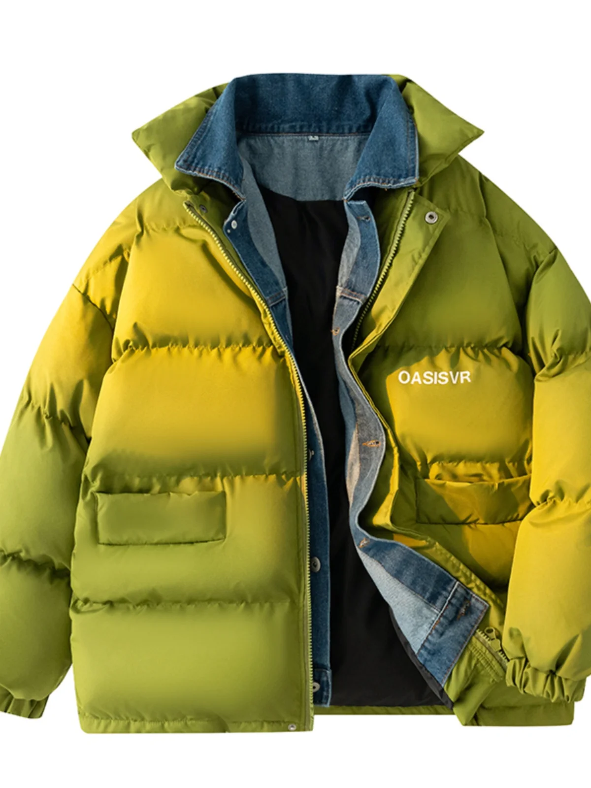 

Мужская утепленная зимняя куртка из хлопка с эффектом двухслойности, повседневная, молодежная, модная, популярная, в стиле пуховика.