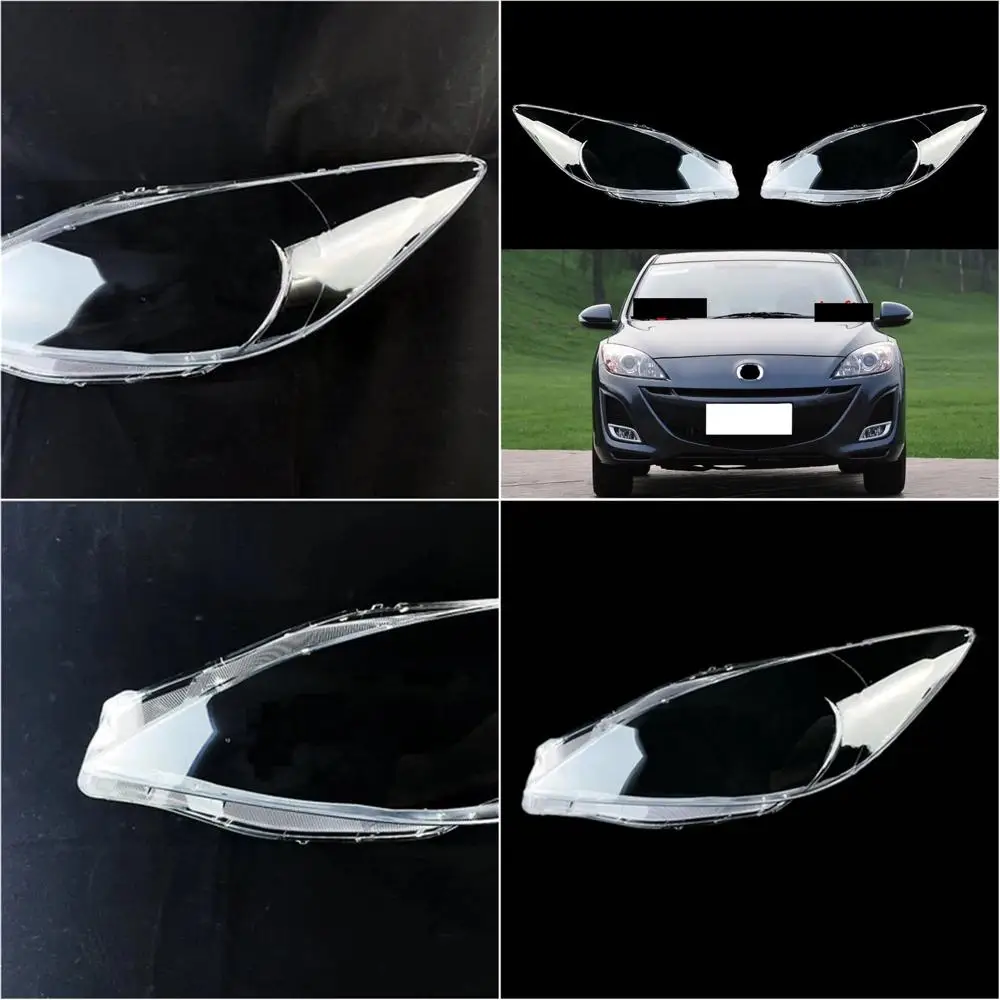 

Lyjstore Compatible for Mazda 3 Speed 2011~2015 Car Headlight Cover Lens Glass Shell Front Headlamp Caps Transparent Lampshade A