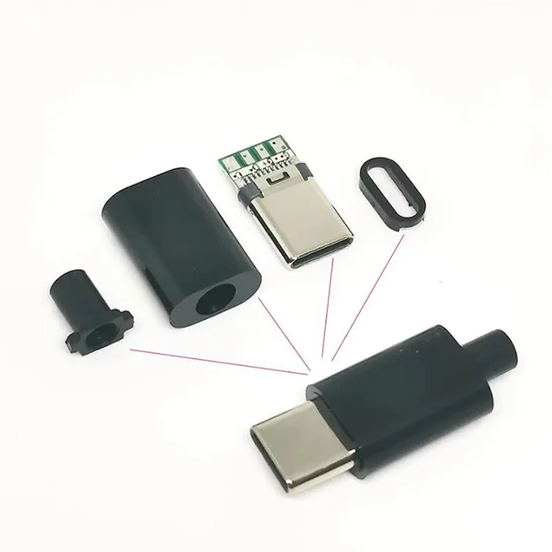 1-20PCS Type C usb3.1 3A fast charging USB Connectors Male Jack Tail Plug Electric Terminals welding DIY data cable accessorie