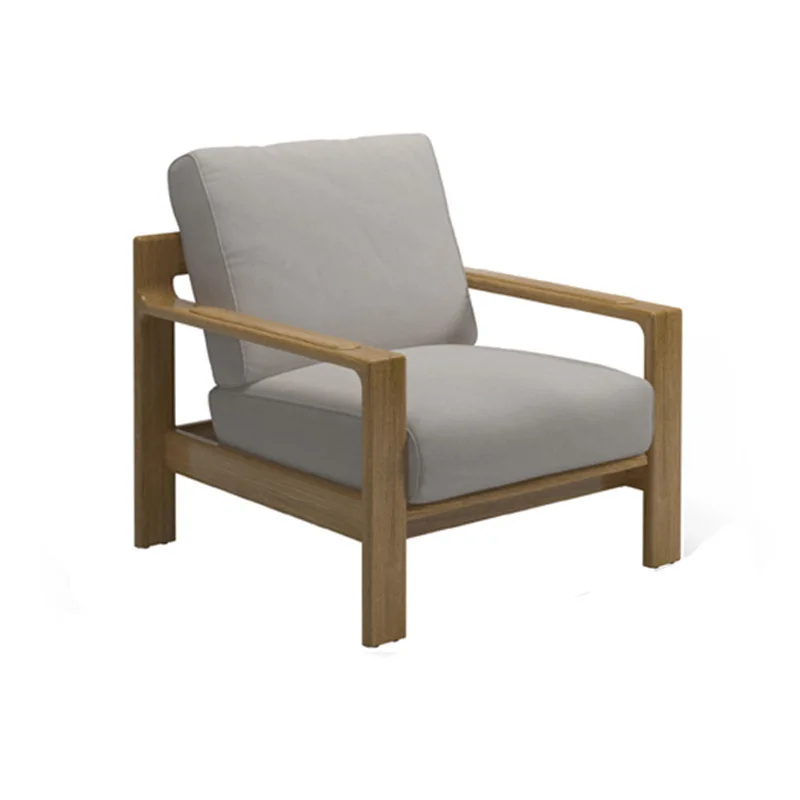 

ForNordic outdoor sofa balcony courtyard garden open-air waterproof and sunscreen high-end teak sofa coffee table combination