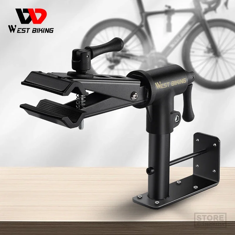 

WEST BIKING Bicycle Repair Stand Wall/Table Mount Bike Parking Racks Maintenance Support Adjustable Clamp Bike Display Storage