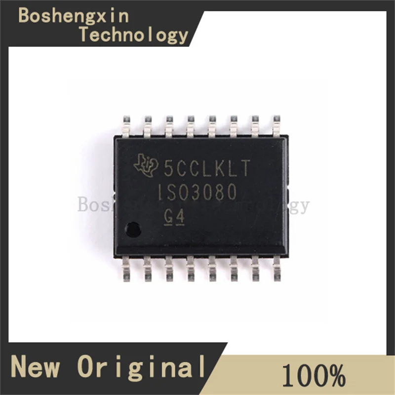 1Pcs ISO3080DWR ISO3080 200Kbps, full duplex, 2.5kVrms isolated RS-485 and RS-422 transceivers SOIC-16 ISO3080DWR