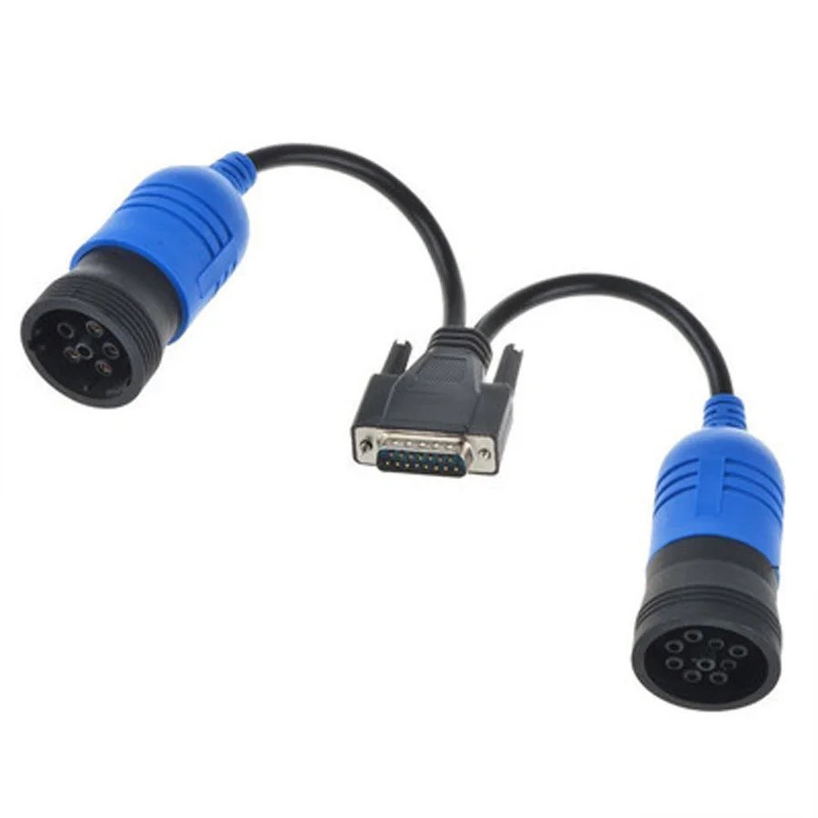 PN 405048 6Pin 9pin Y Cable for Nexiq USB Link 125032 Diesel Truck Deutsch Adapter 6 Pin 9 Pin To DB15 PIN Male OBD Connector