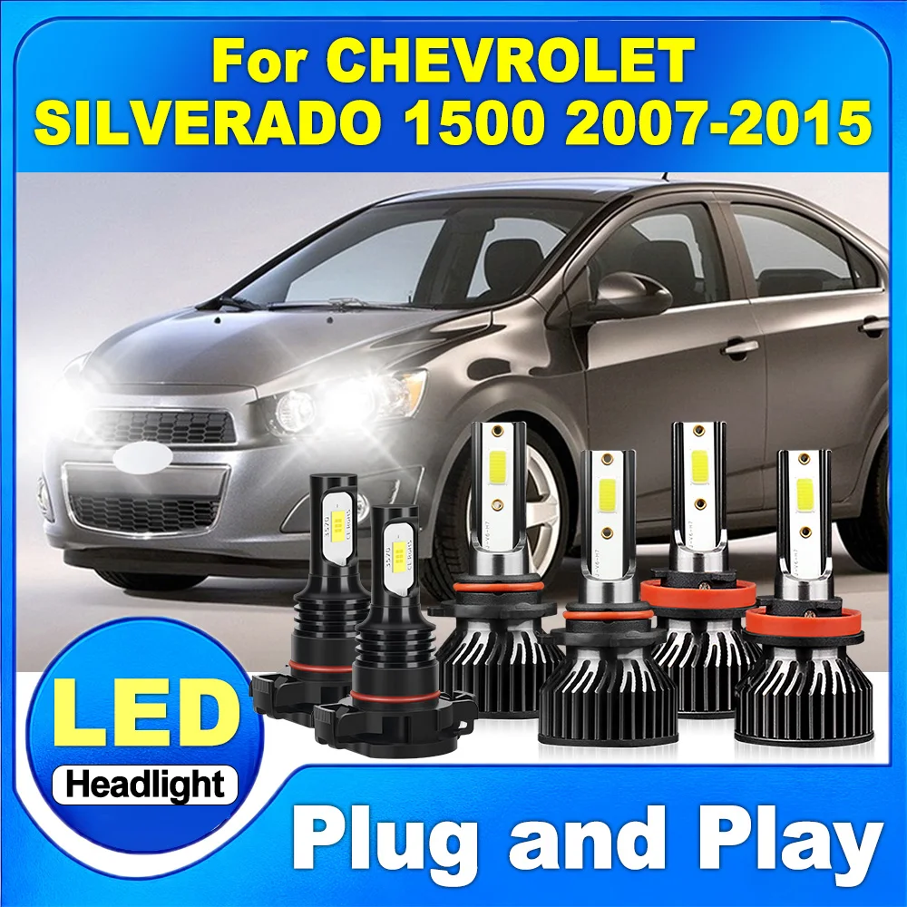 

Car Headlamps LED Headlight 40000LM Plug And Play Auto Lights 12V 240W Front Foglights For CHEVROLET SILVERADO 1500 2007-2015