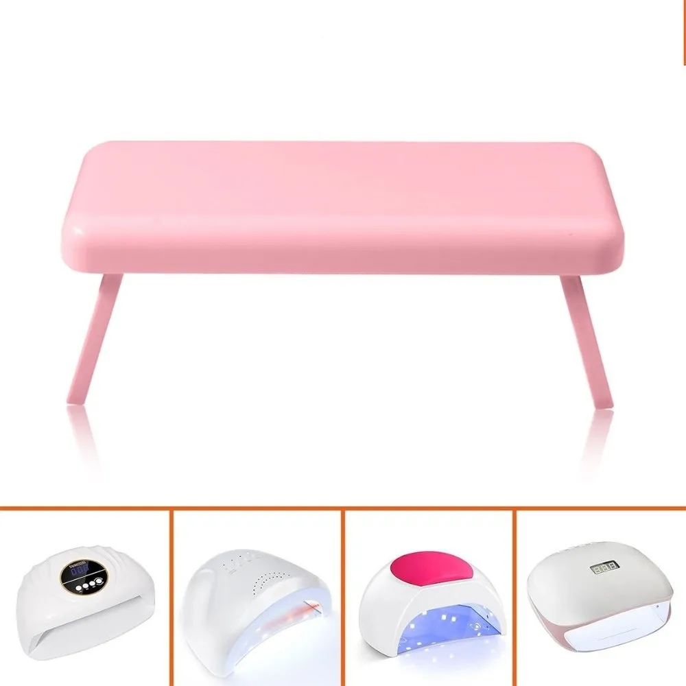 

Foldable Arm Rest for Nails Tech with Bracket Cushion Foldable Hand Stand Portable Space-saving Manicure Nail Arm Rest Manicure