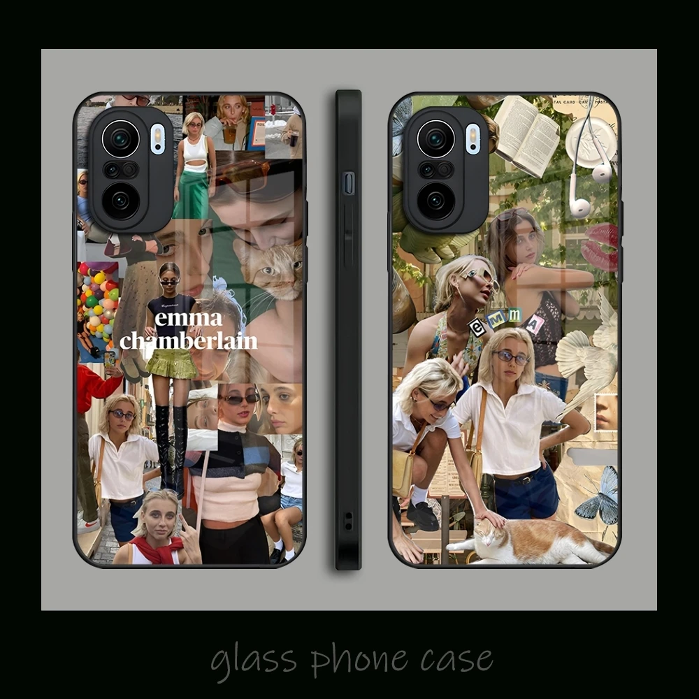 حافظة هاتف EmmaS ChamberlainS لهاتف Xiaomi 12 13 14 Lite Pro 11t lite POCO M6 M5 X6 X5 X3 NFC F5 F6 Pro من الزجاج المقسى