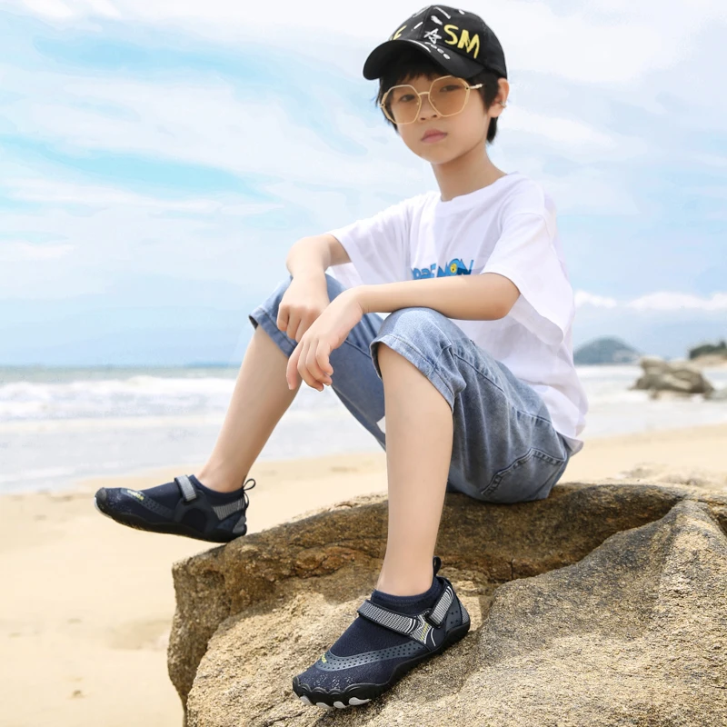 Boy Elastic Quick-Dry Breathable Upstream Wading Shoe Surfing Water Sports Shoes Non Slip Children Beach Barefoot Girl Aqua Shoe