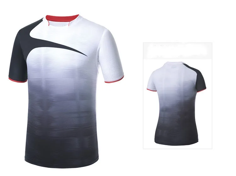 Large-size short-sleeved tennis suit for women and men playing table tennis badminton clothes loose sports team clothing custom