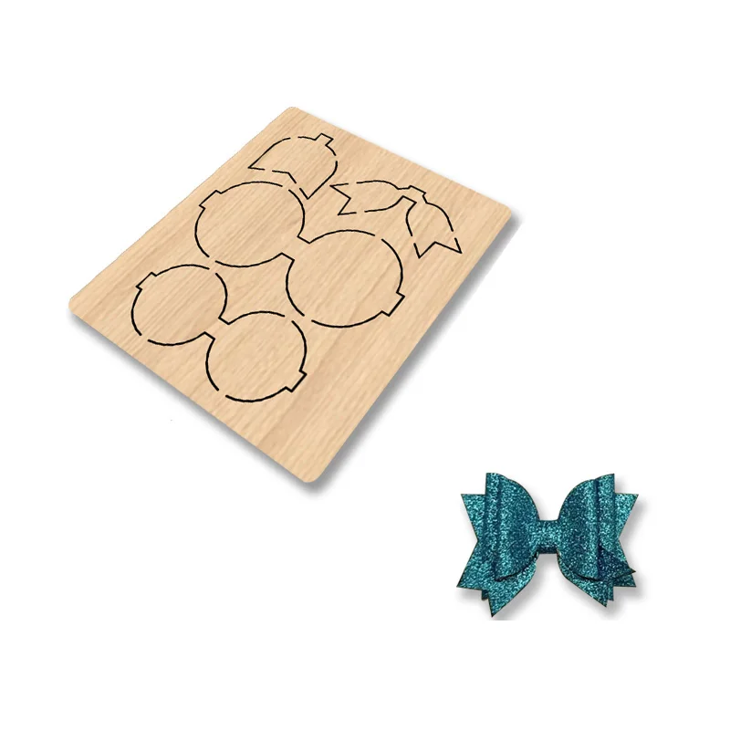 SIZZIXDIES My180 Full Series Fishtail Bow Hair Clip Wooden Cutting Dies Suitable For Most Cutting Machines