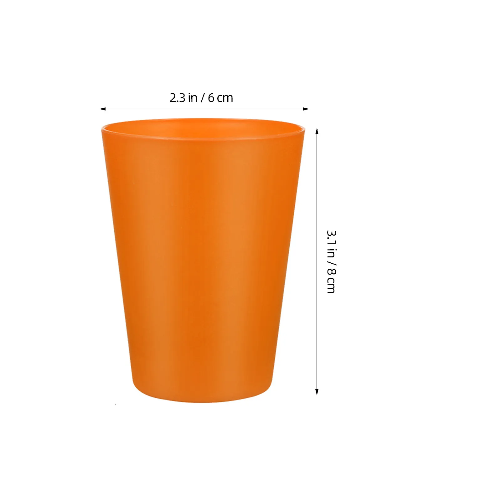 24 Pcs Plastic Cups Reusable Stackable Colorful Drinking Glasses Set Orange Yellow Blue Green Purple Cup Large - view 3