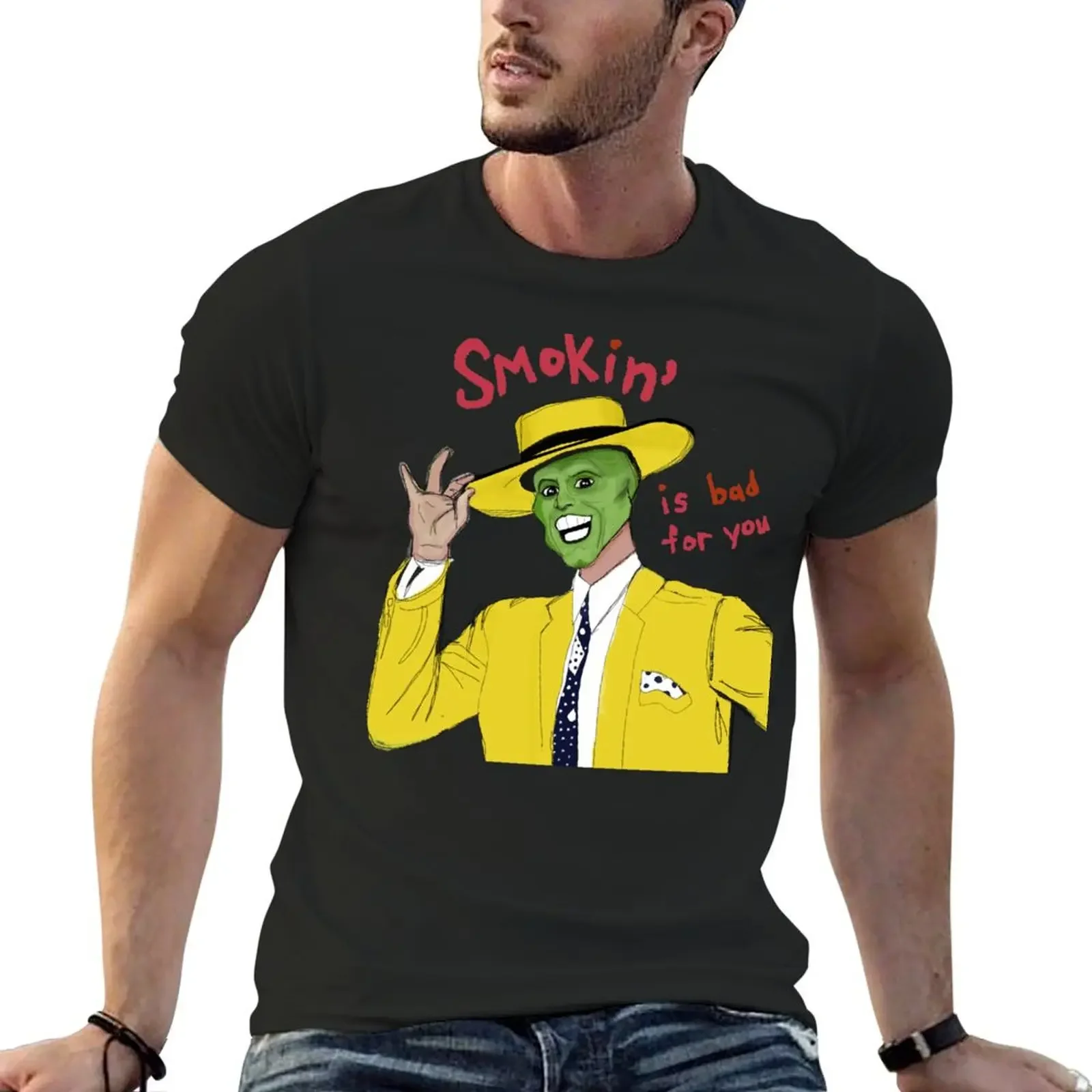 

Jim Carrey the Mask - Smoking is bad for you T-Shirt affliction shirts street wear shirts graphic tee shirts graphic tee men