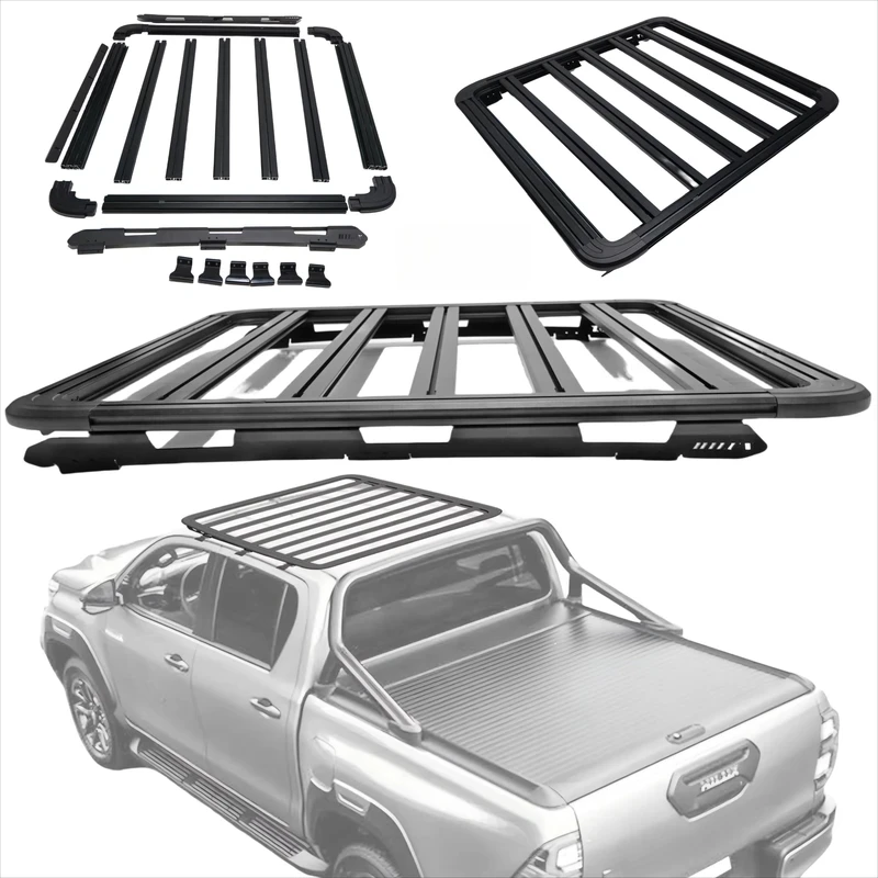 Platform For Hilux Revo 2015-2025 Aluminum Roof Basket Cargo Cer Lage Rack