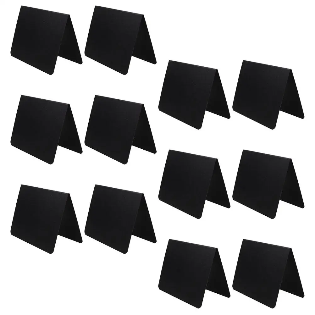 

12 Pcs Double Sided Rewritable Mini Blackboard Sign Kitchen Notes Food Labels Price Tag Chalkboard Presentation Supplies For