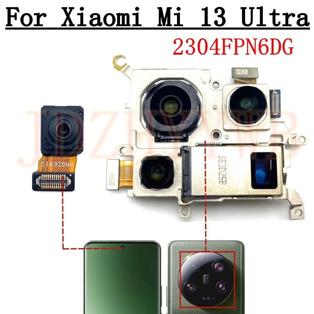 Rear Front Camera For Xiaomi 13 Ultra Mi13 Ultra Frontal Selfie Facing Main Wide Back Camera Module Flex Cable Replacement