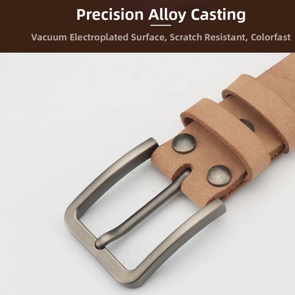 قابل للتعديل سبيكة الرجال حزام عريض جلد البقر الطبيعي اللون طويل حزام جلد طبيعي الرجعية انفصال الجينز حزام الخصر الختم