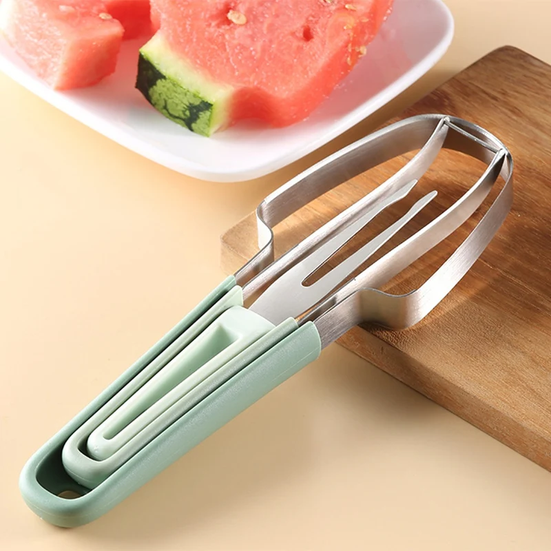 Watermelon Fork Slicer Cutter,Stainless Steel Watermelon Popsicle Cutter Watermelon Cutter Melon Cutter