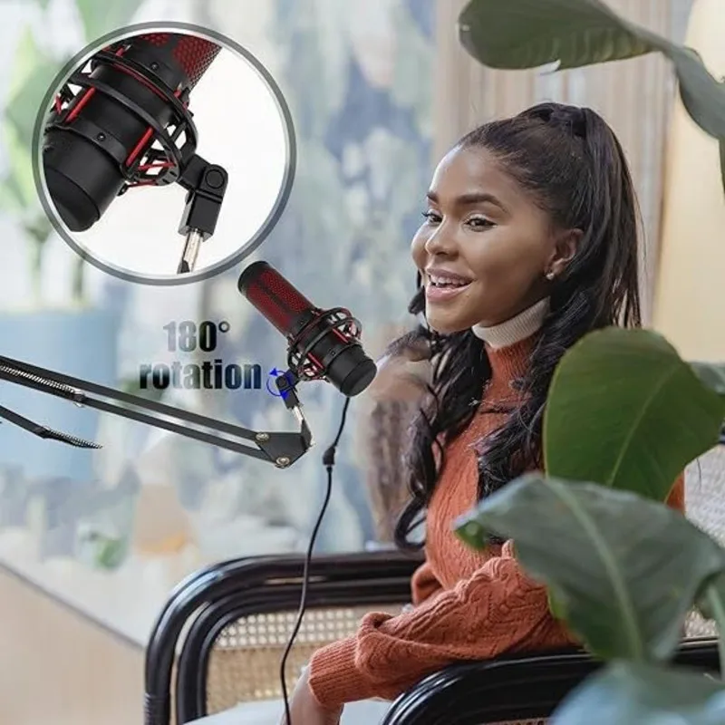 

Y14A для микрофонной стойки Hyperx Quadcast, адаптер для микрофона 3/8-дюймового или 1/4-дюймового крепления и решение для крепления на штангу.