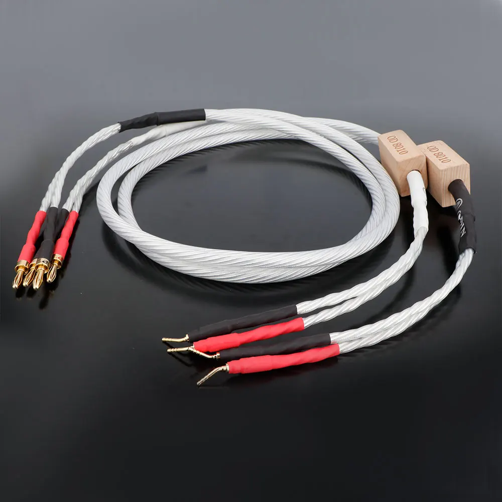 

HiFi Nordost Odin Speaker cable Silver Audiophile Banana to Pin Gold Plated loudspeaker Wire terminal amplifier connection Cable