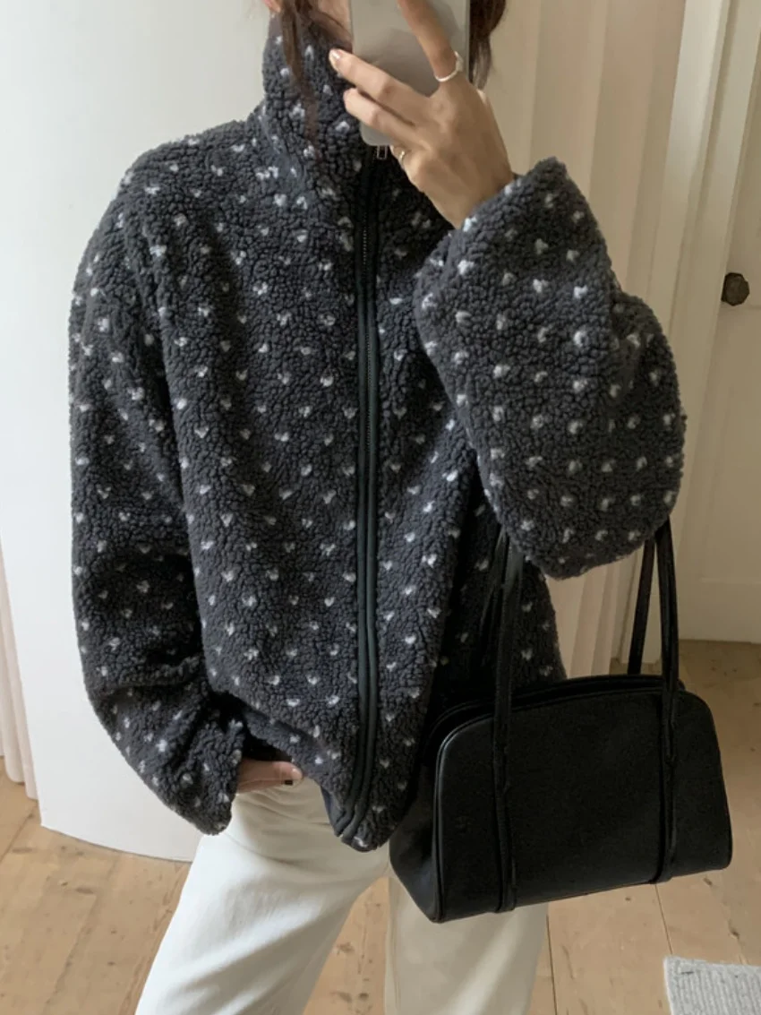 Alien Kitty Winter Casual Coats Lamb Wool Winter Women 2026 New Oversize OL Cotton High Street Vintage Daily Elegant Sweet