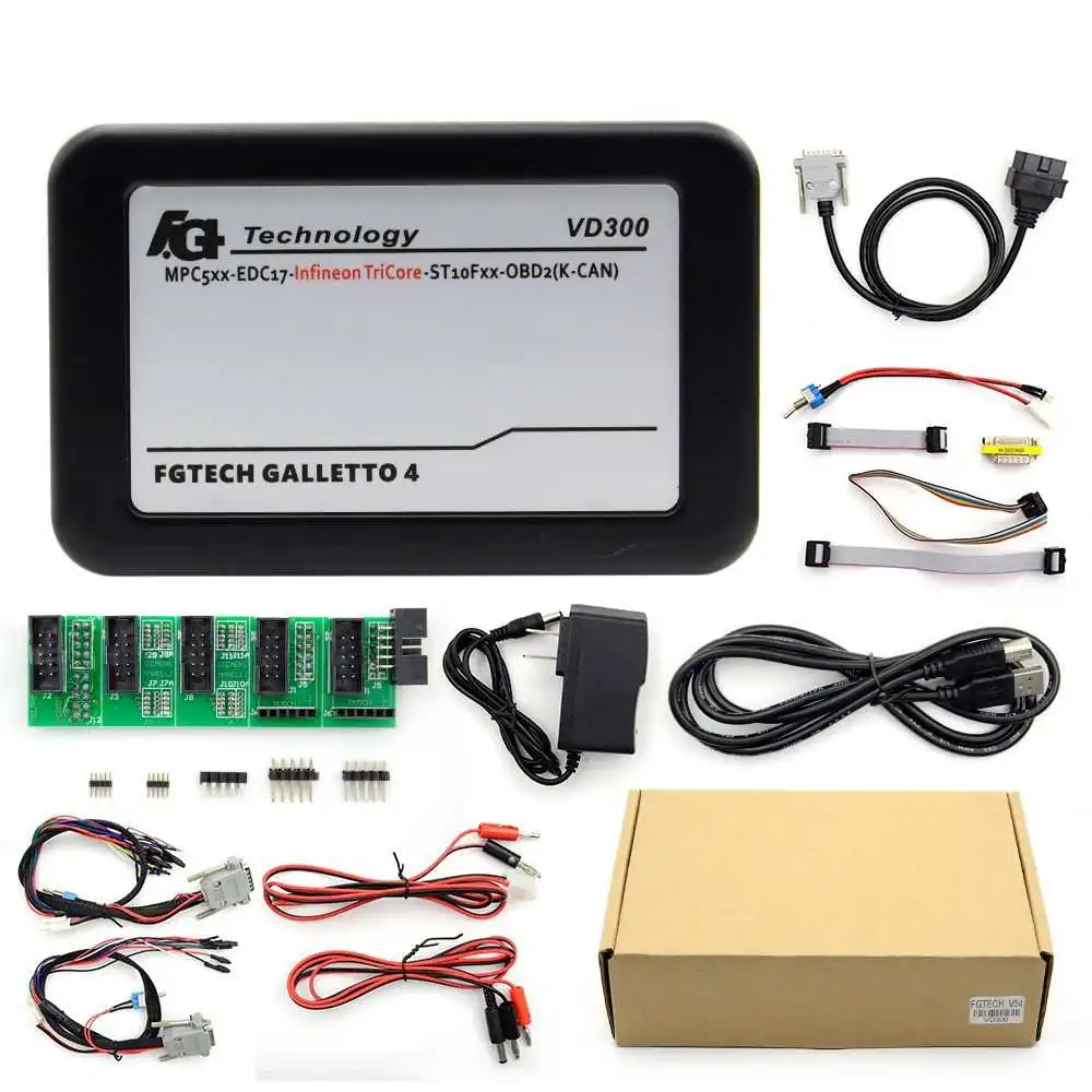 Fgtech Galletto 4 Master V54 FG-tech 2 Galletto V54 VD300 0386/0475 Support BDM Full Function Unlimite Obd2 Auto ECU Chip Tuning