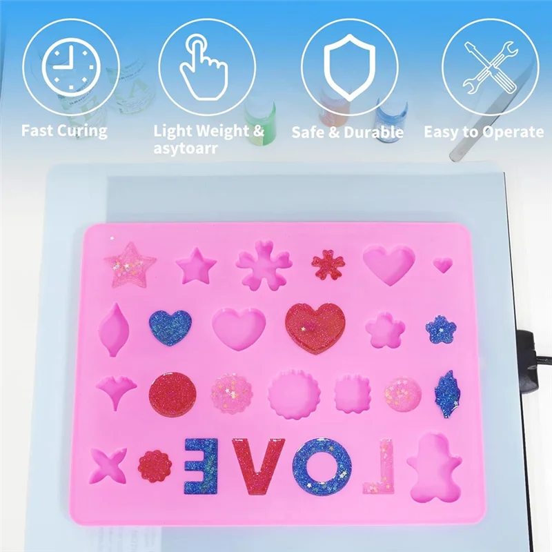 

Набор грелок из смолы A19F с таймером и крышкой, простой в использовании, принадлежности для эпоксидной смолы, вилка стандарта США для рукоделия из смолы