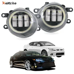 LED Fog Lights Angel Eye DRL for Toyota Zelas Scion tC AGT20 II 2011-2016 Car PTF with Lens Daytime Running Light Accessories