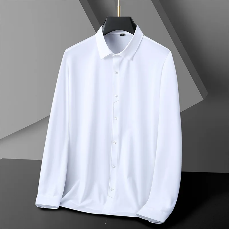 

Plus Size 12XL 160KG Men Shirt long Sleeve autumn spring winter Office Dress Shirts Formal pockets Shirt Business shirt