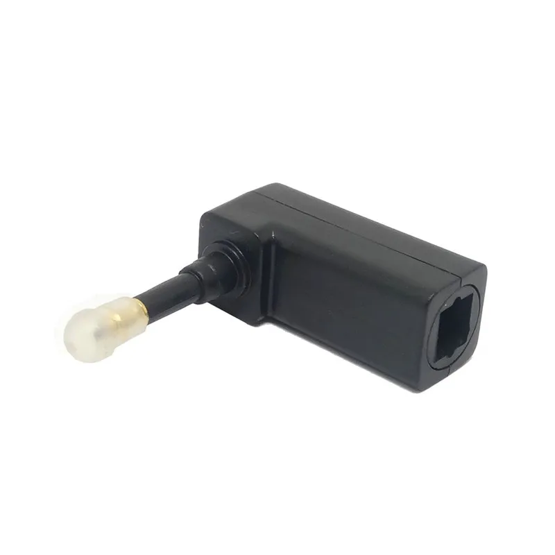 Square Toslink Digital Optical Jack To 3.5mm Mini Plug 90 Degree Audio Adapter Plug Right Angle Connector for Toslink Cable