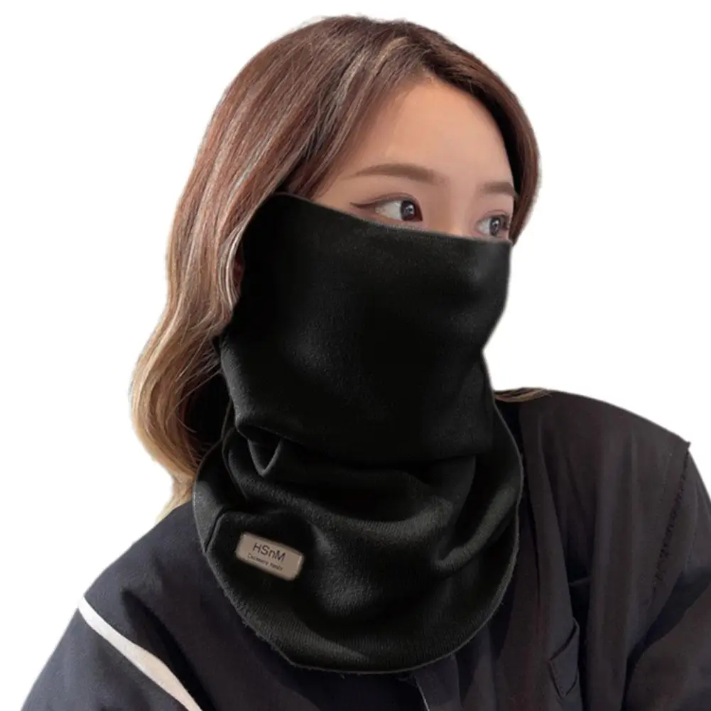 Máscara cálida de invierno para mujer, protección del cuello gruesa de felpa, cubierta facial ajustable para deportes al aire libre, ciclismo, bufanda de esquí a prueba de viento, máscaras