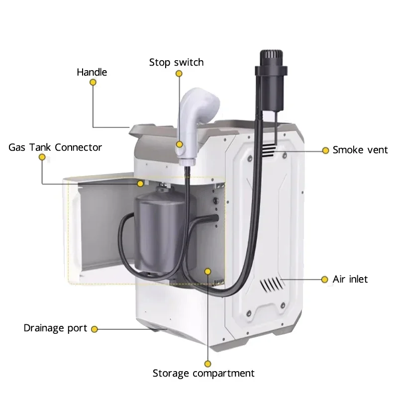 Chauffe-eau électrique intelligent sans fil, portable, gaz, douche chaude de voyage, machine de bain rapide, extérieur, camping