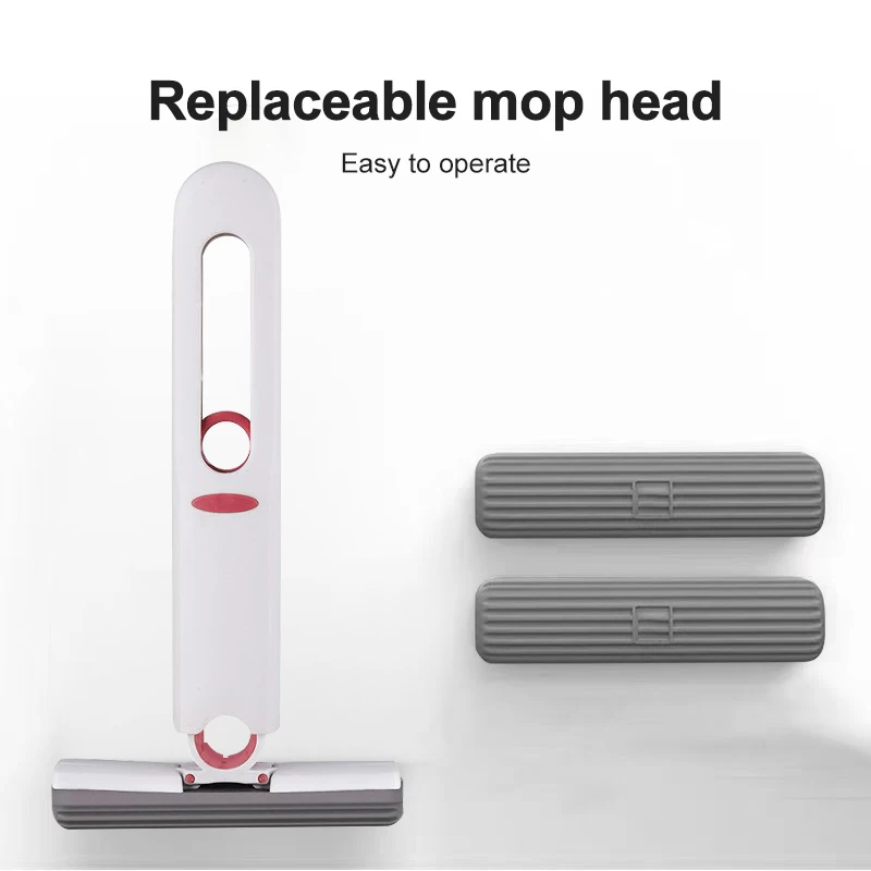 Mini Mop Space-saving Foldable Mini Mop Floor Cleaning Mop Cleaning Tool for Tabletop Bathroom Mini Hands-free Cleaning Mop